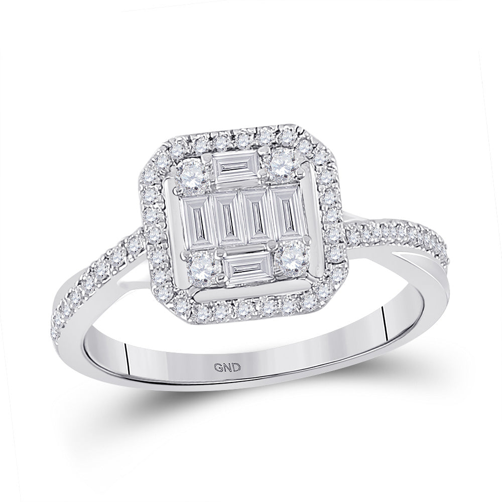 14Kt White Gold 1/2Ct-Dia Ana M  Diana Ring (3.25 grams)