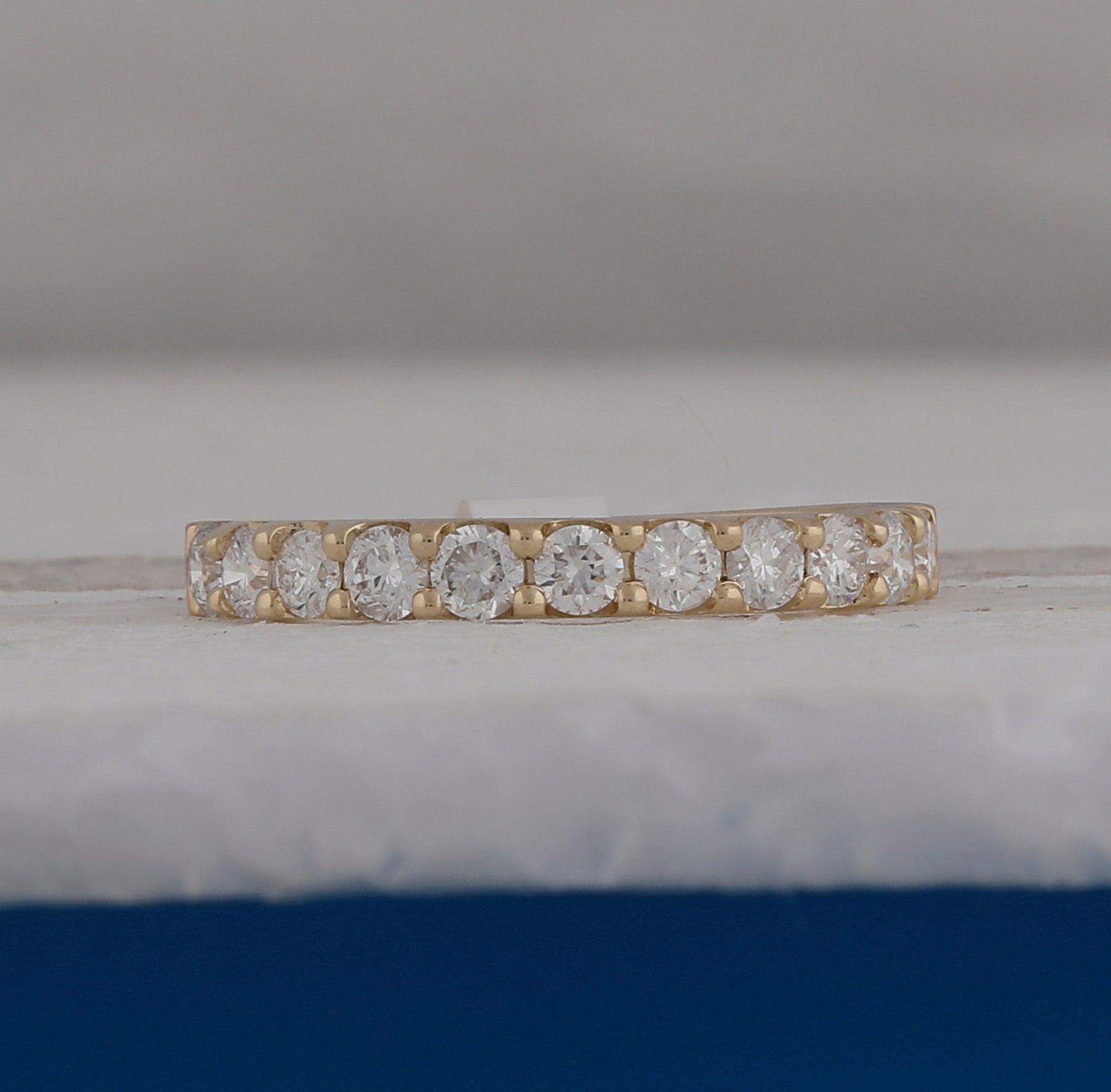 14Kt Yellow Gold 3/4Ctw Diamond Ana M  Ladies Accuset Band Ana M (2.16 grams)