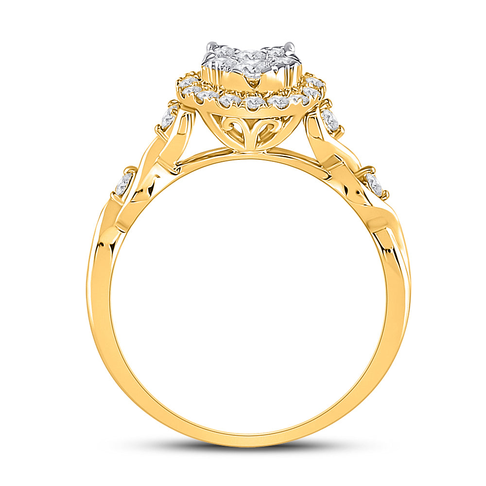 10Kt Yellow Gold 1/2Ct-Dia Cn Fashion Ring (2.9 grams)