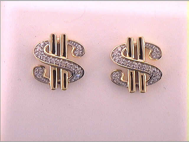 1/10Ctw-Diamond P1P2 Gift Dollar Earring (0.81 grams)