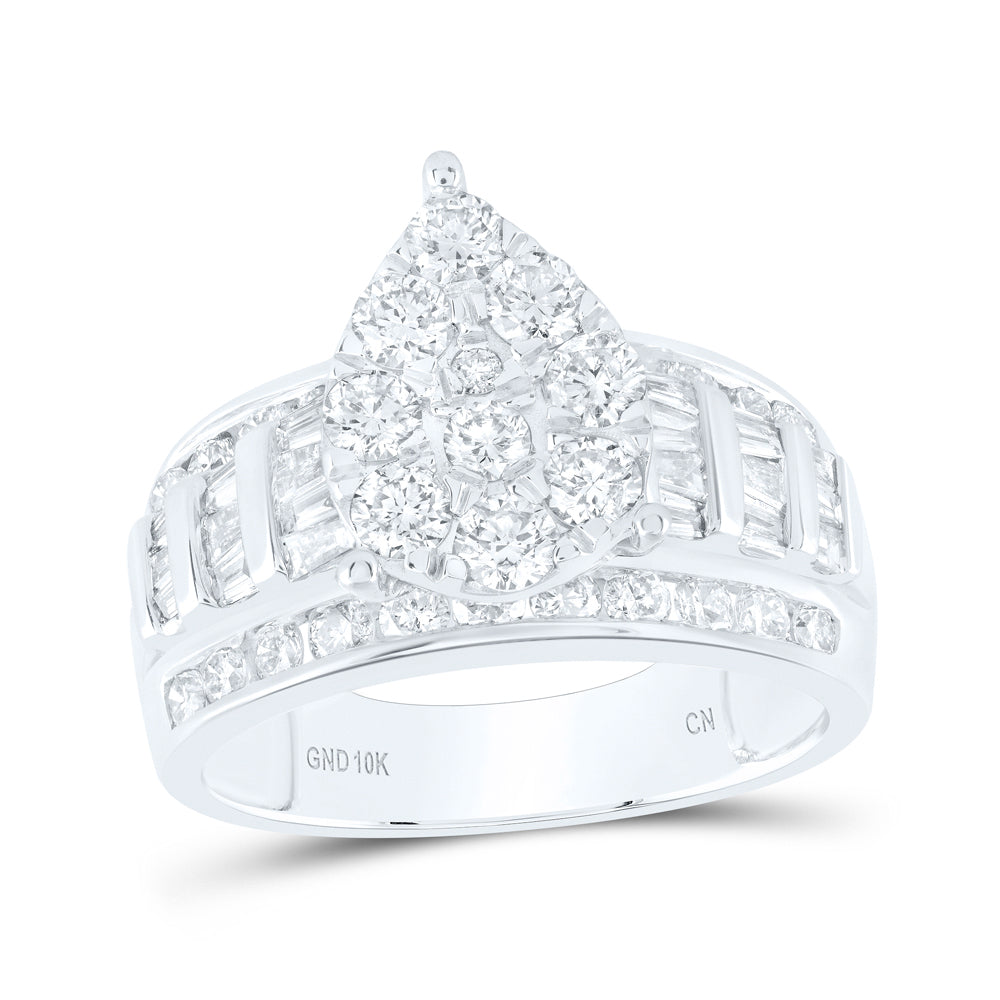 10Kt White Gold 2 Ctw-Dia Cindy Ring (6.24 grams)