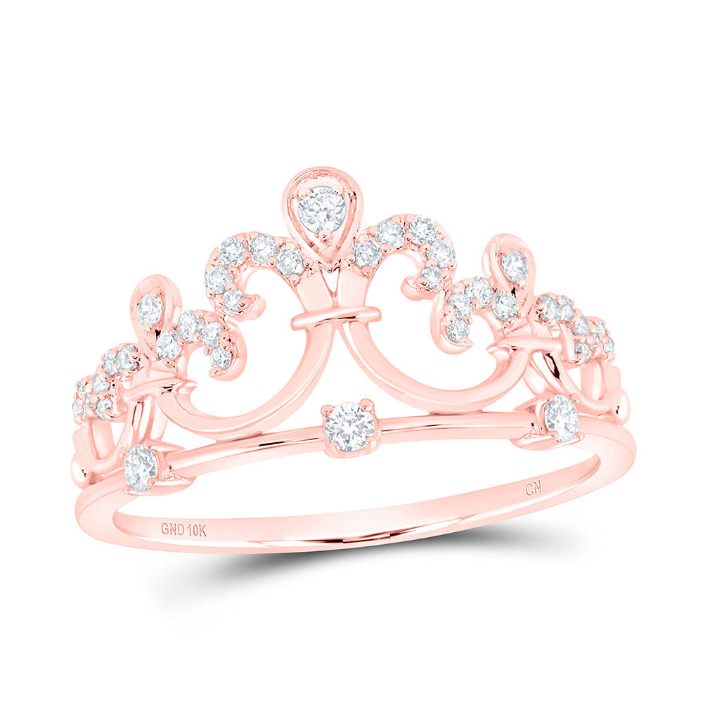 10Kt Rose Gold 1/5Ctw-Dia Cn Fashion Ring (1.81 grams)