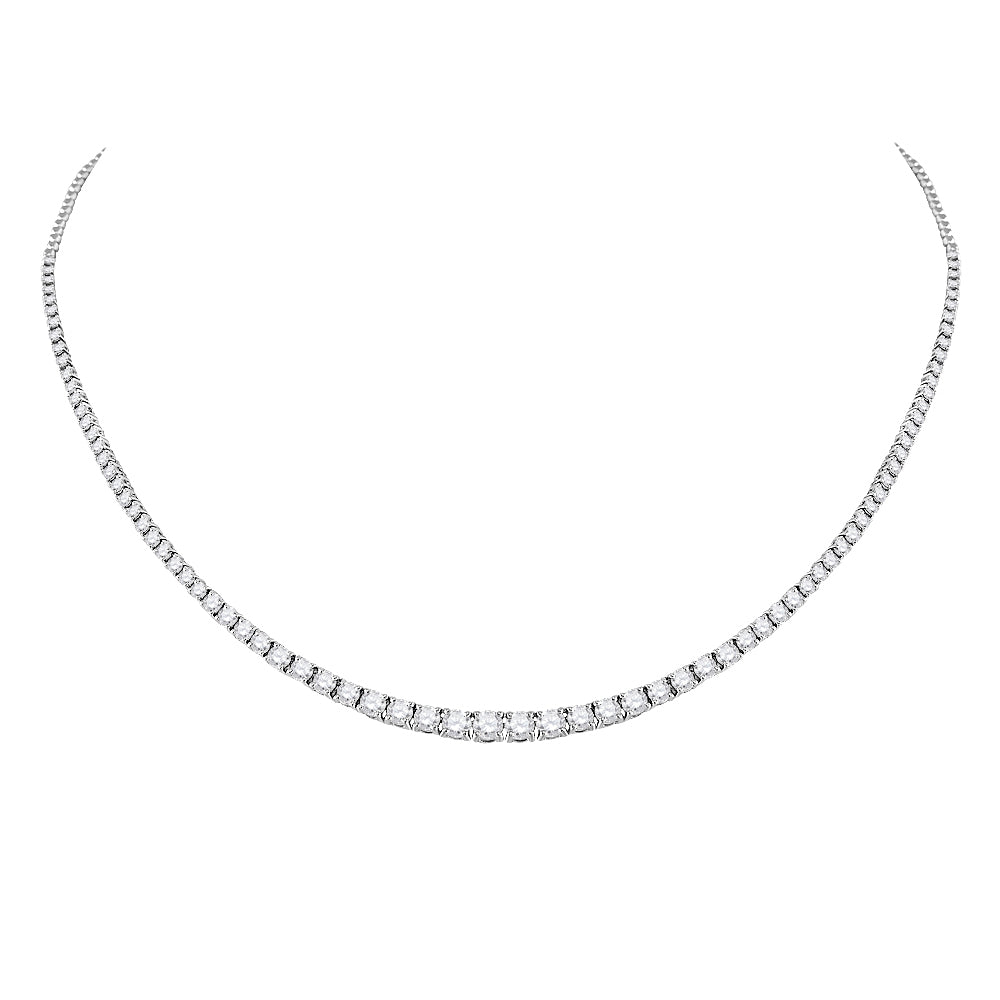 14Kt White Gold 4 Ctw-Diamond Ana M Fashion Necklace (15.18 grams)