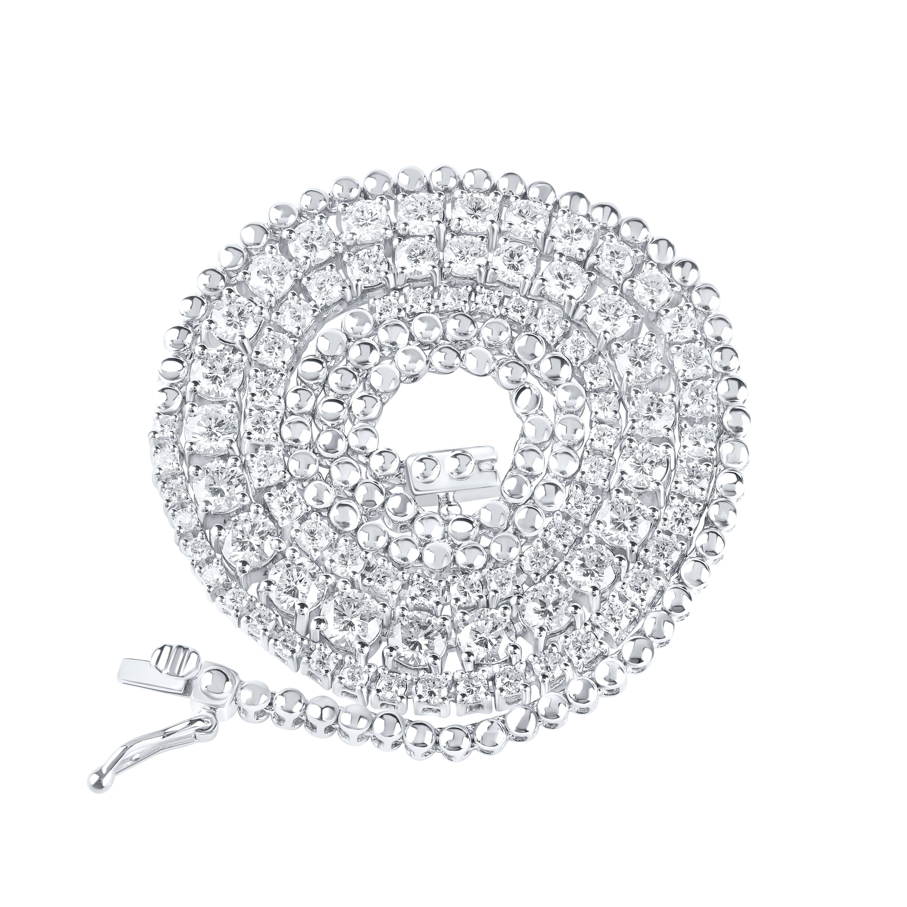 14Kt White Gold 4 Ctw-Diamond Ana M Fashion Necklace (15.18 grams)