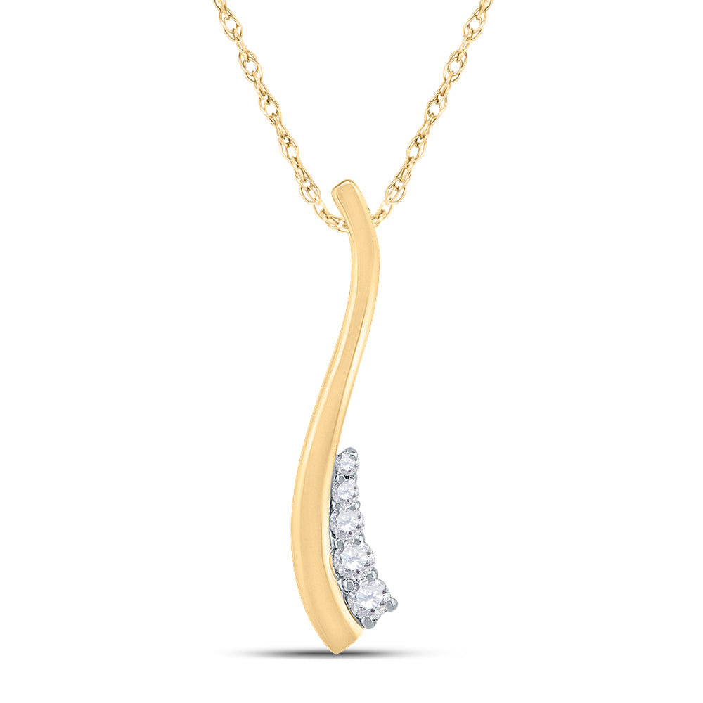 10Kt Yellow Gold 1/8Ctw-Dia P1 Fashion Pendant (1.31 grams)