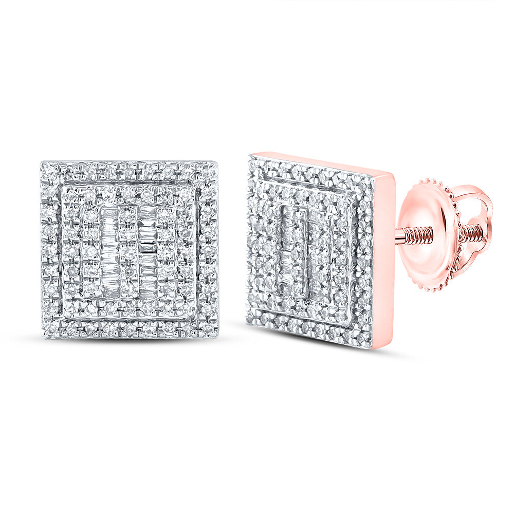 1/2Ctw-Dia Cn Square Earring (3.81 grams)