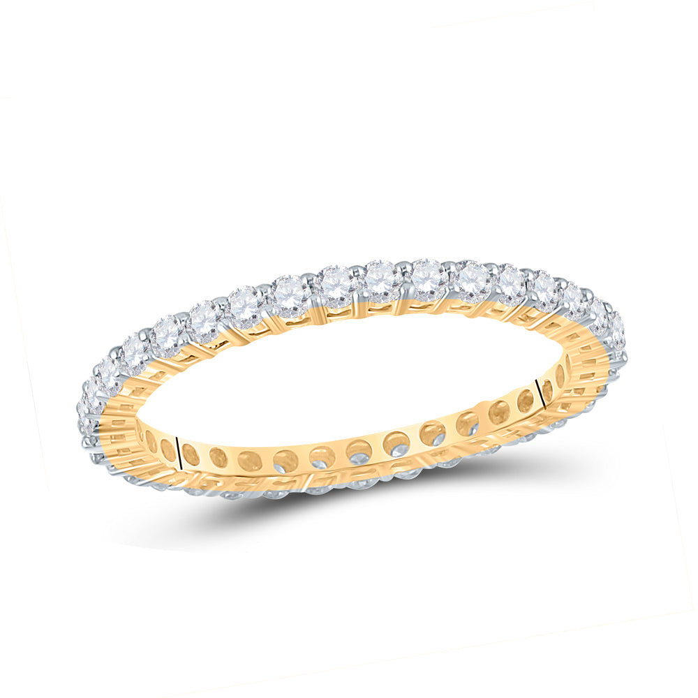 14Kt Yellow Gold 3/4Ctw Diamond Eternity Band S8 (1.47 grams)