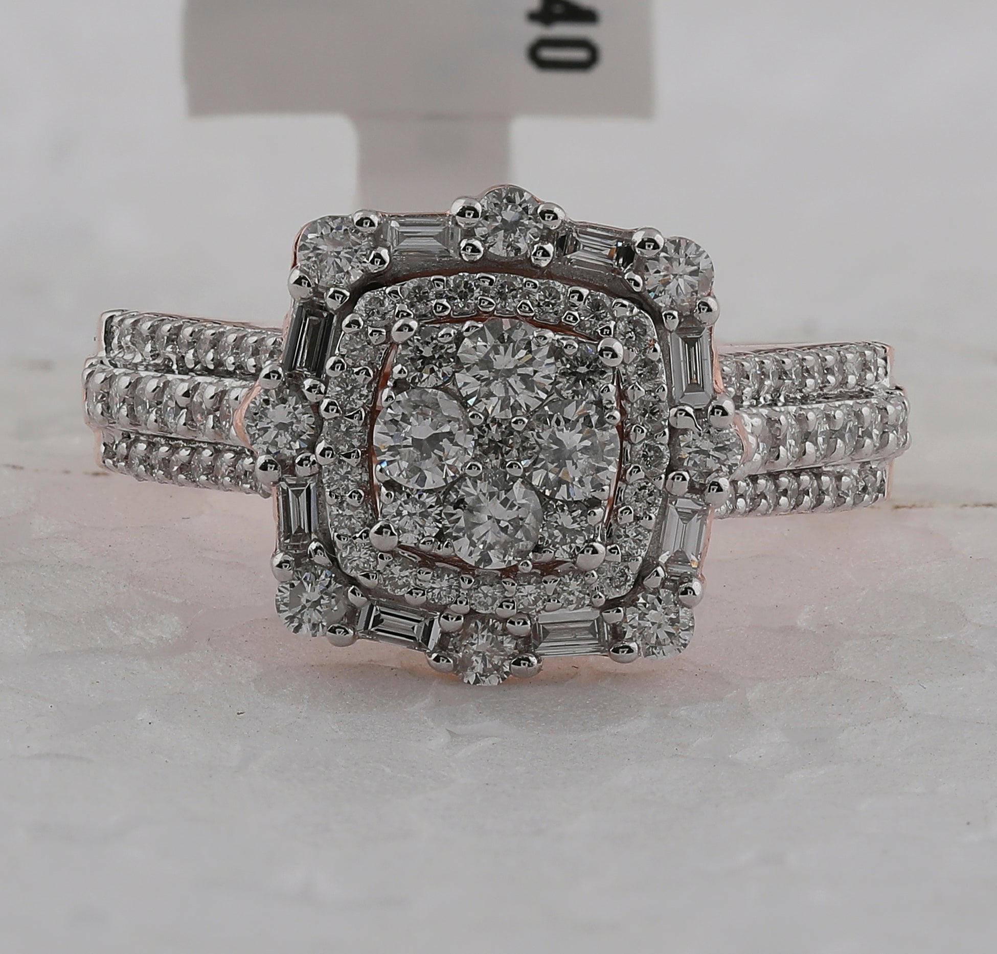 14Kt Rose Gold 1 Ct-Diamond Fashion Ring (5.1 grams)