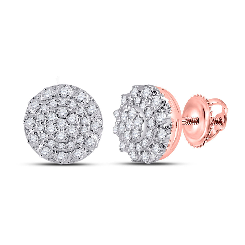 1/2Ctw-Dia Cn Studs Floral Round Earring (2.2 grams)