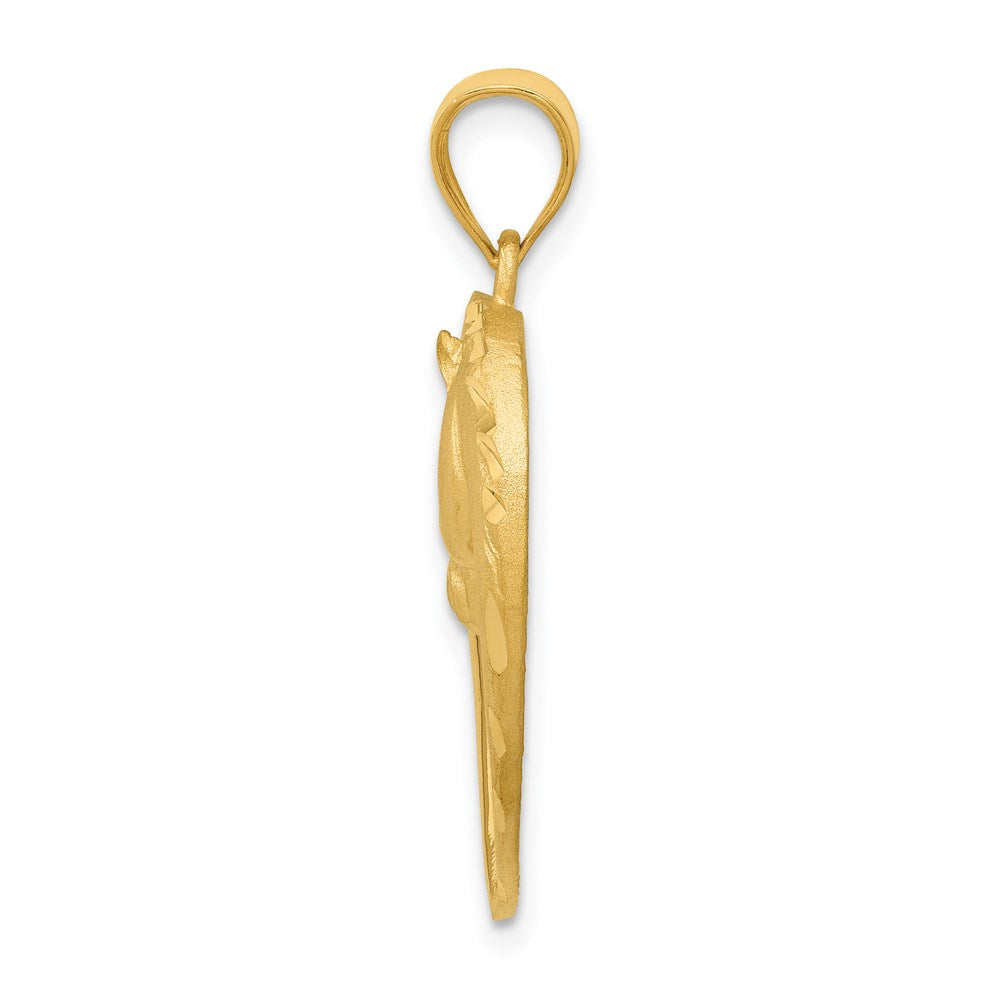 14k Horse In Heart Pendant (2.61 grams)