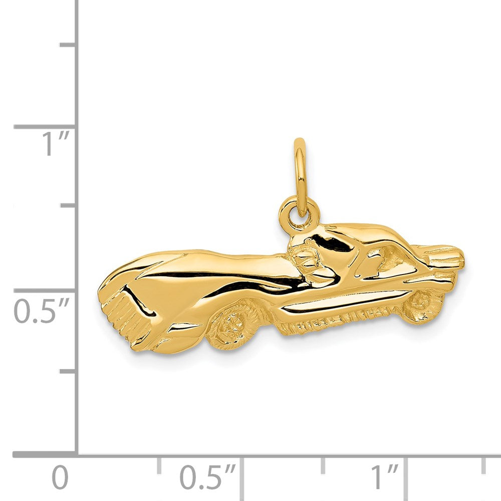 14k Yellow Gold 30 mm Sports Car Charm (2.53 grams)