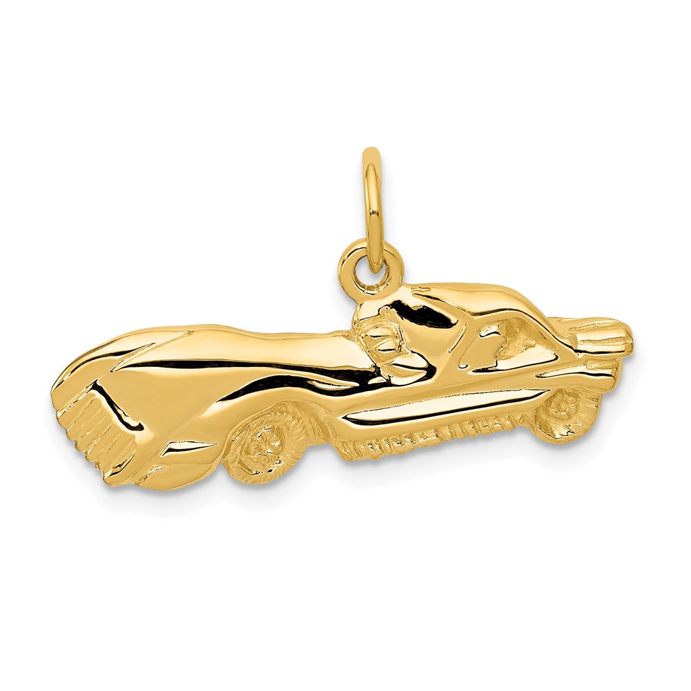 14k Yellow Gold 30 mm Sports Car Charm (2.53 grams)
