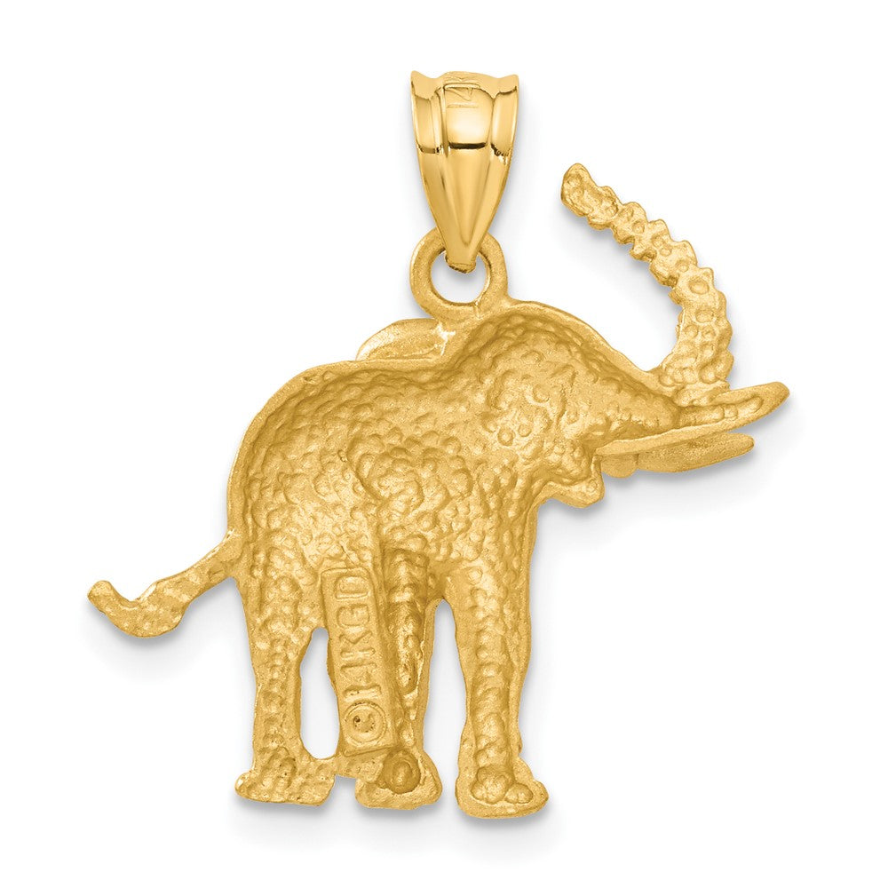 14k Yellow Gold 24 mm Elephant Pendant (3.11 grams)