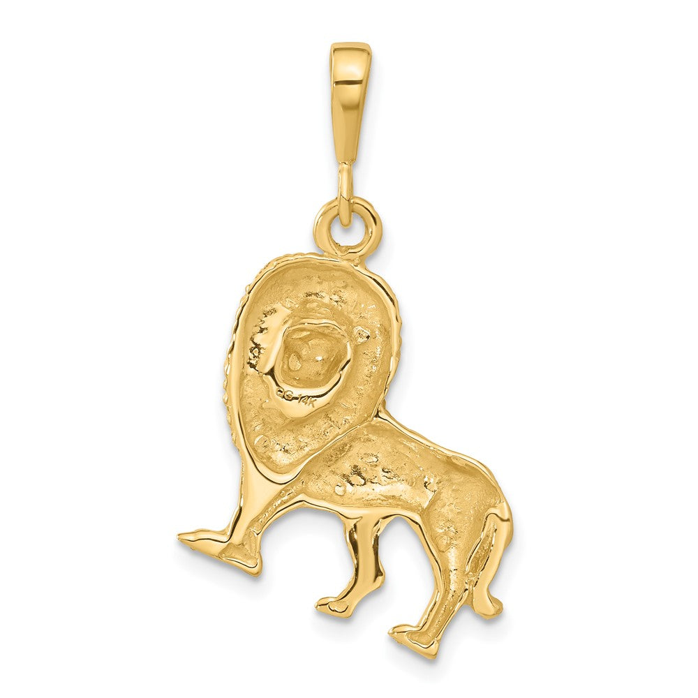 14k Yellow Gold 21 mm Lion Charm (3.3 grams)