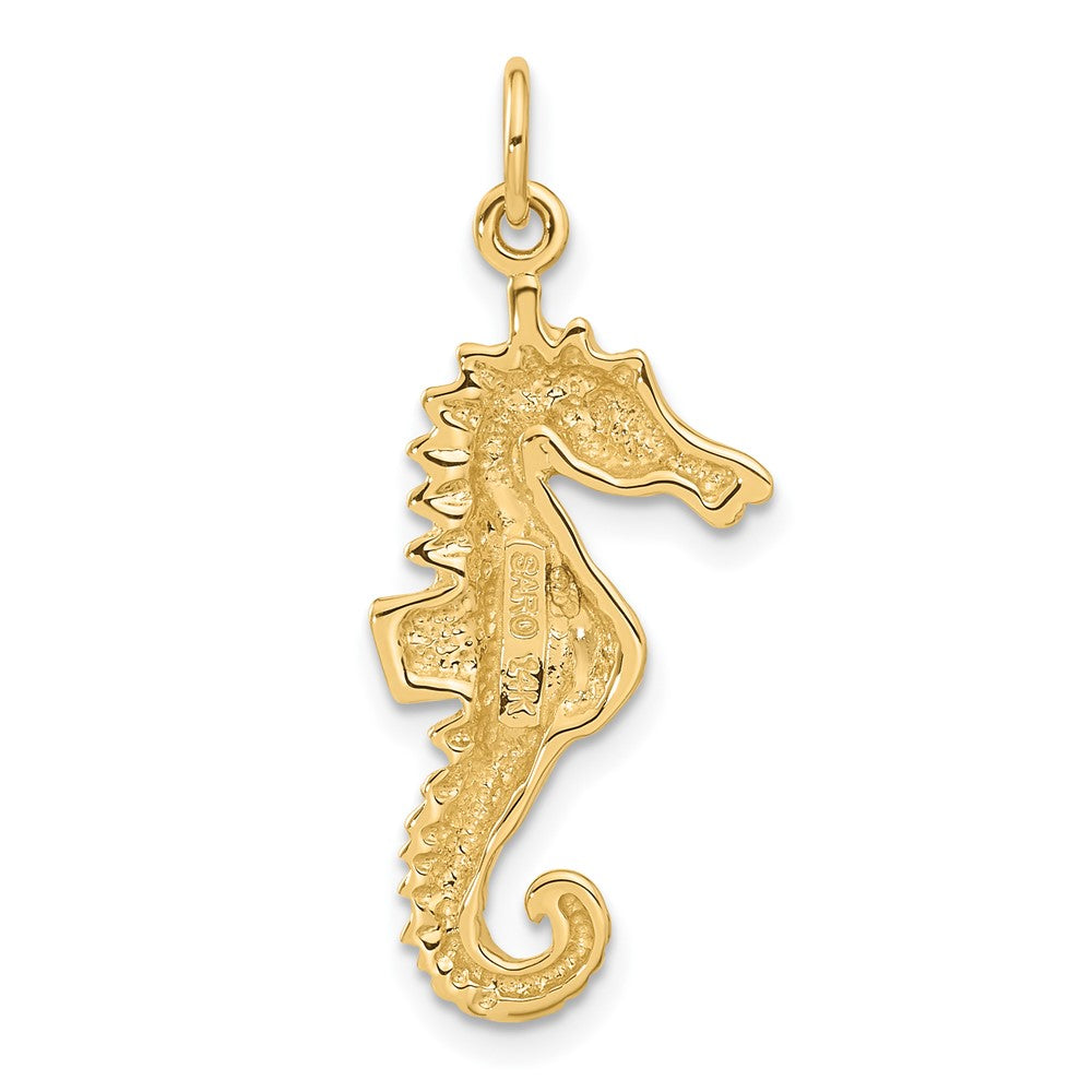 14k Yellow Gold 13 mm Seahorse Charm (2.09 grams)
