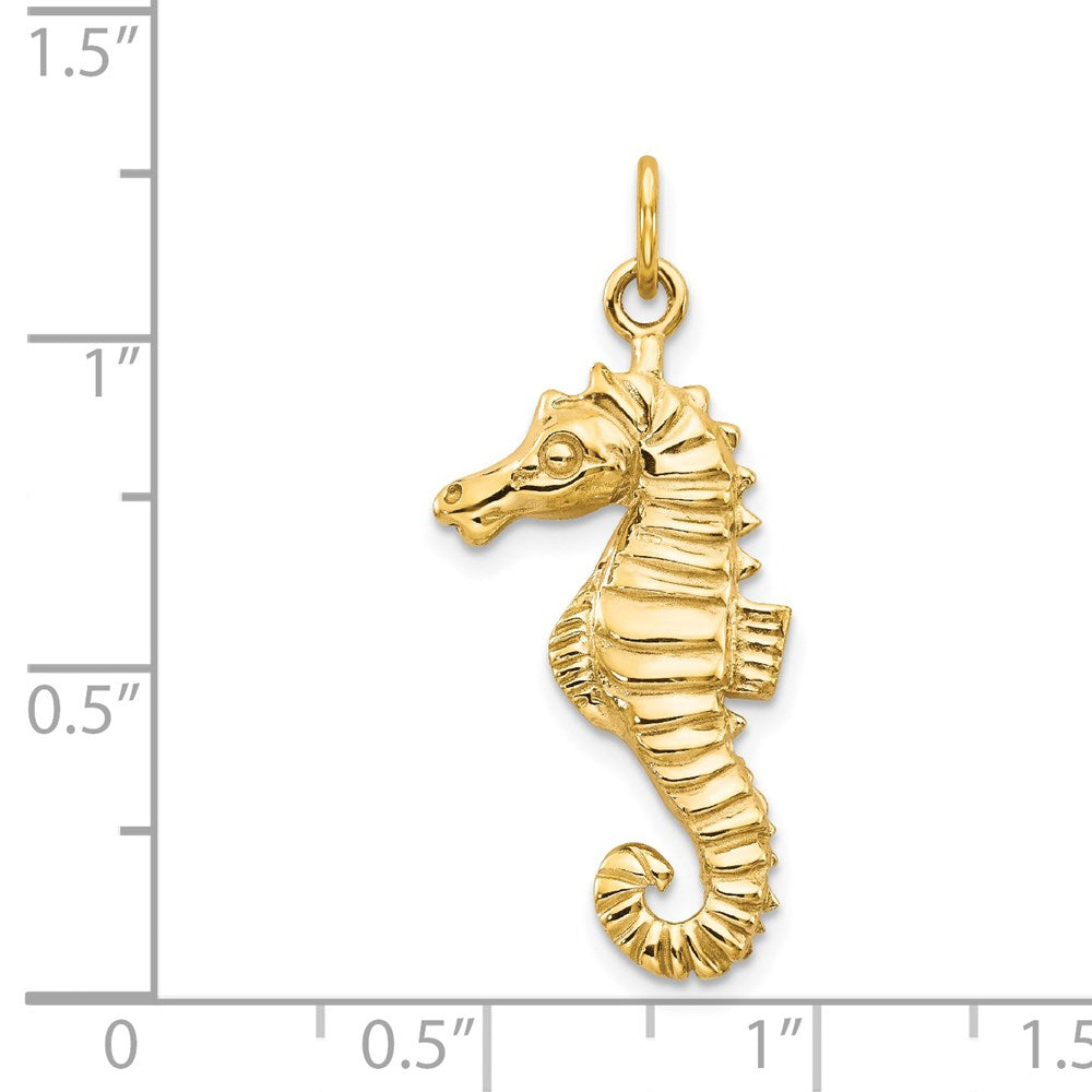 14k Yellow Gold 13 mm Seahorse Charm (2.09 grams)