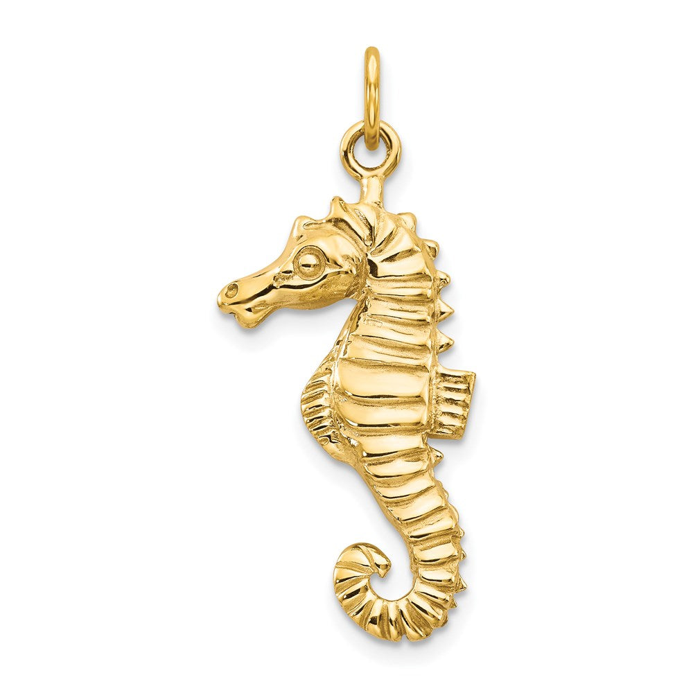 14k Yellow Gold 13 mm Seahorse Charm (2.09 grams)