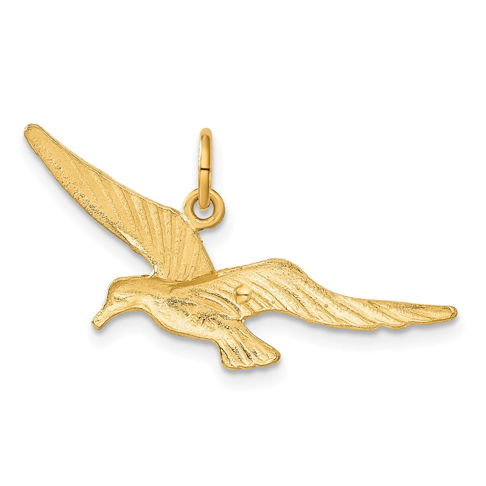 14k Yellow Gold 30 mm Seagull Charm (1.37 grams)
