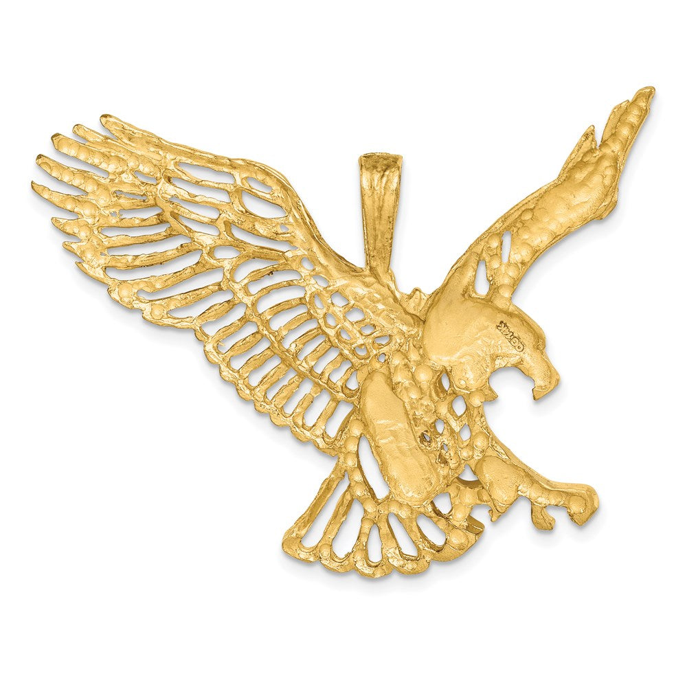 14k Yellow Gold 54 mm Large Eagle Charm (9.52 grams)