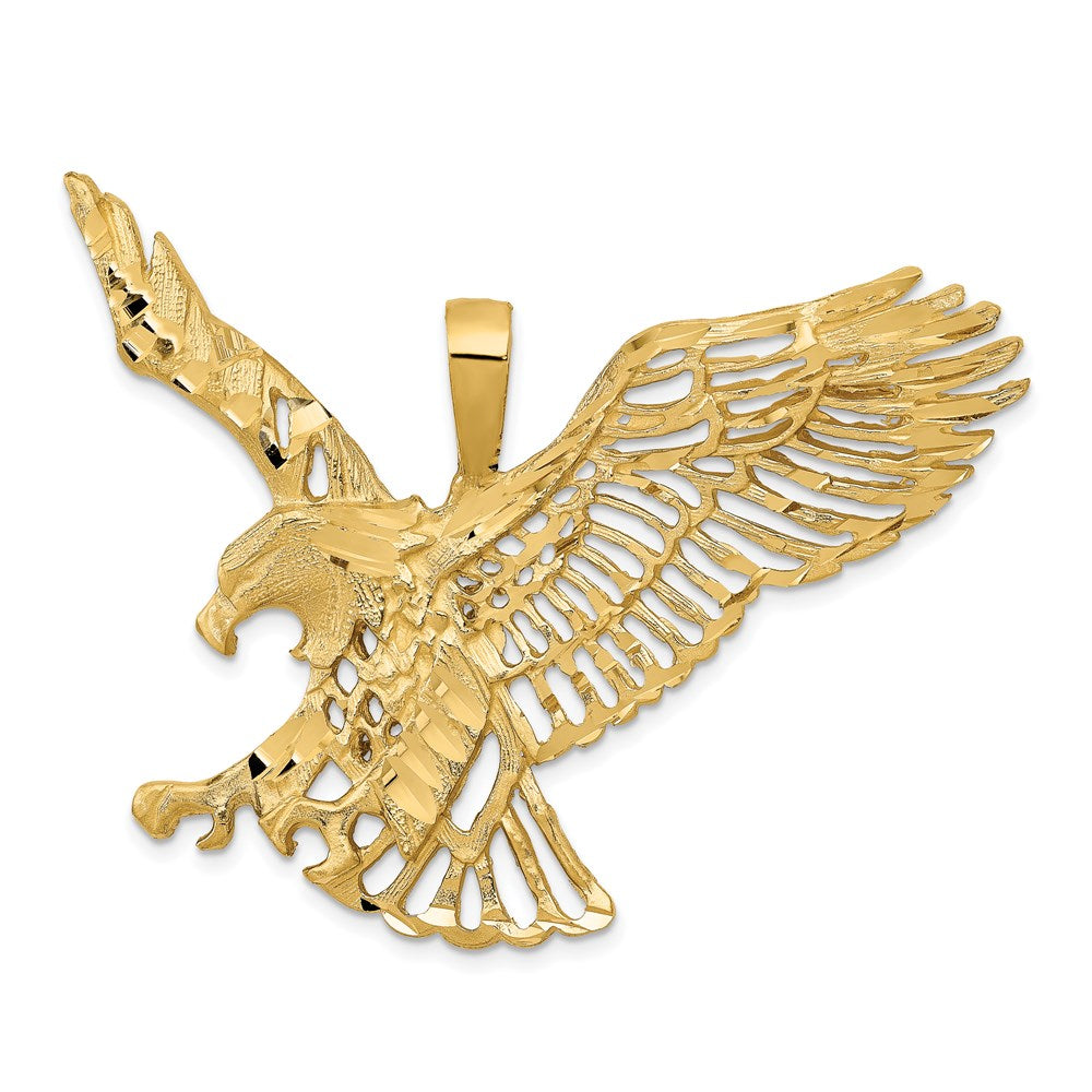 14k Yellow Gold 54 mm Large Eagle Charm (9.52 grams)