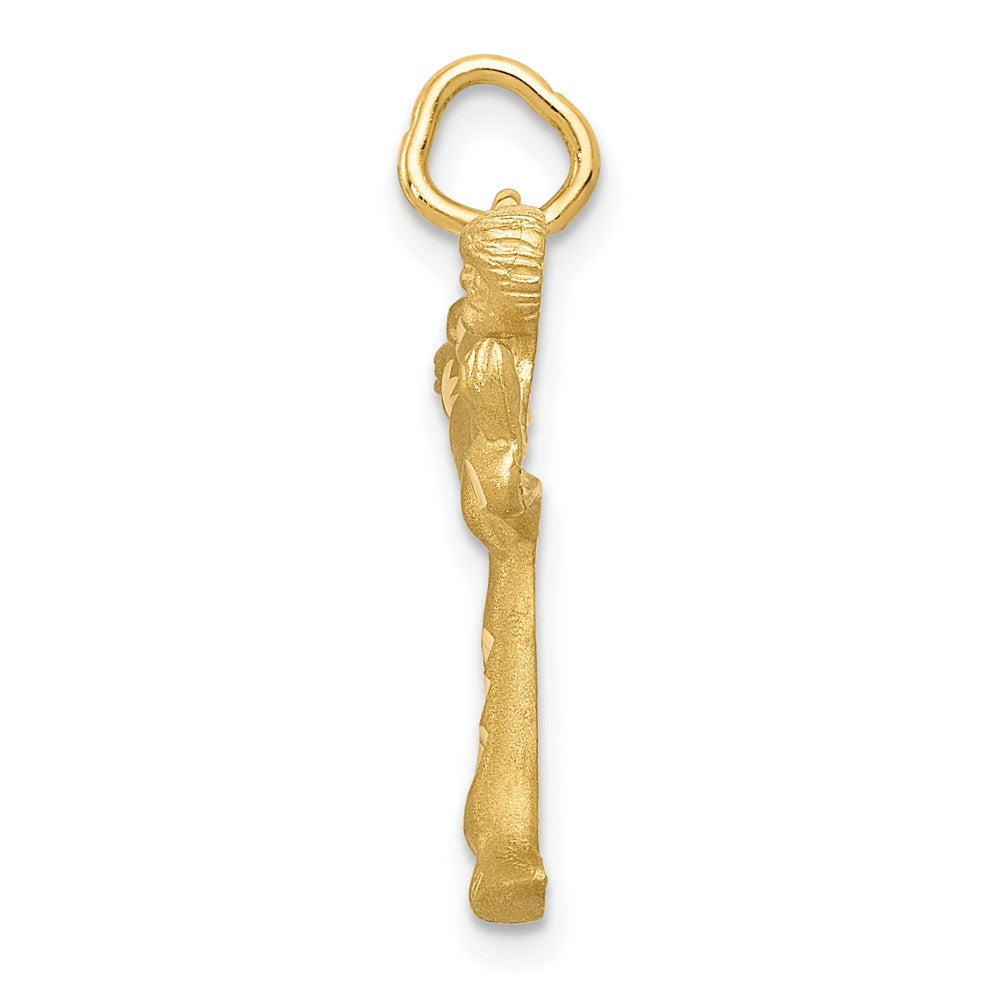 14k Yellow Gold 20 mm Male Karate Charm (1.59 grams)