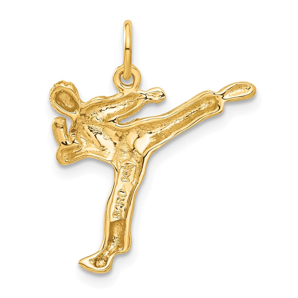 14k Yellow Gold 20 mm Male Karate Charm (1.59 grams)