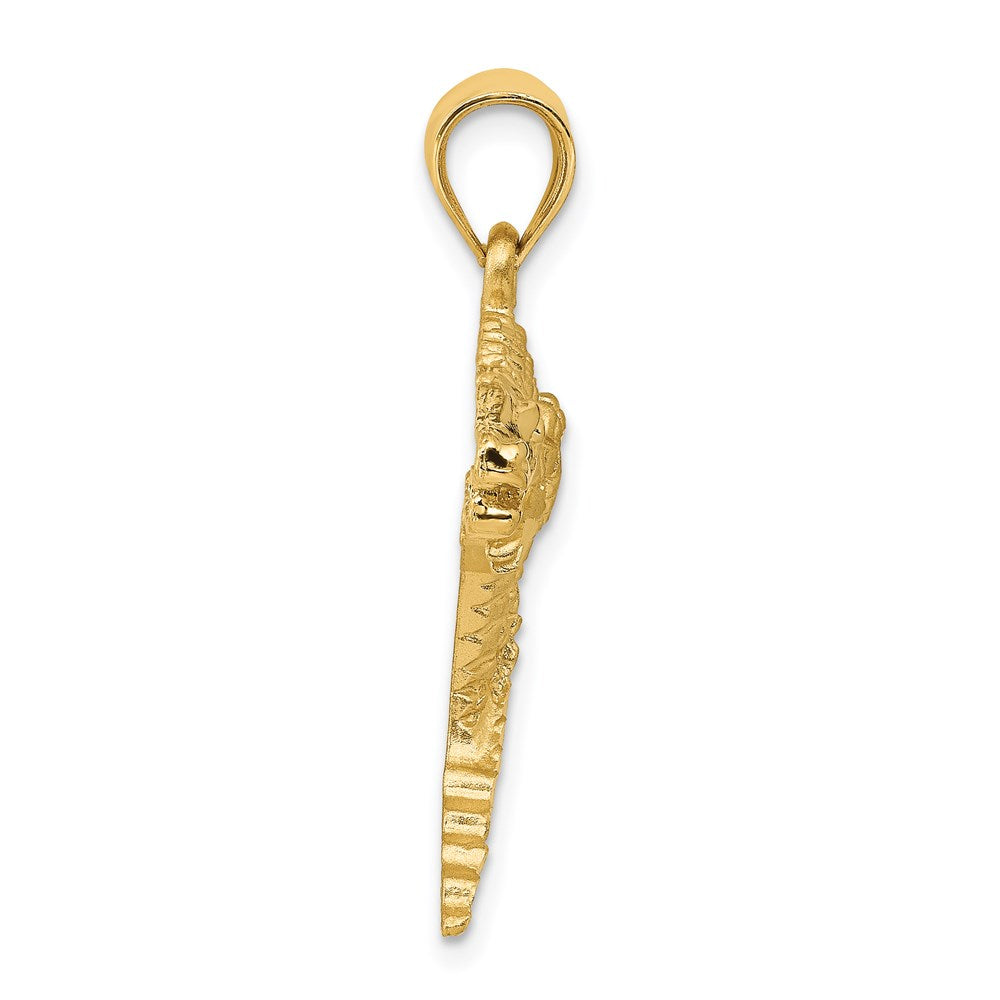 14k Yellow Gold 32 mm Alligator Pendant (3.28 grams)