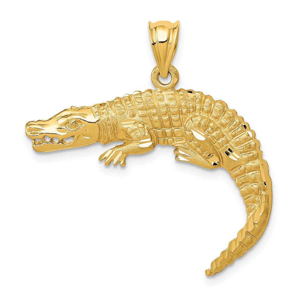 14k Yellow Gold 32 mm Alligator Pendant (3.28 grams)