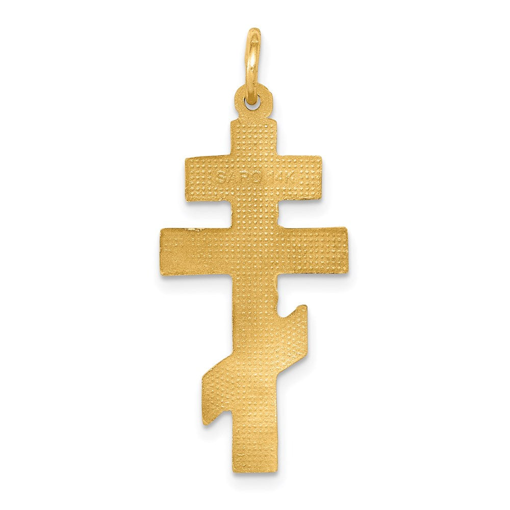 14k Yellow Gold 14 mm Eastern Orthodox Cross Pendant (1.96 grams)