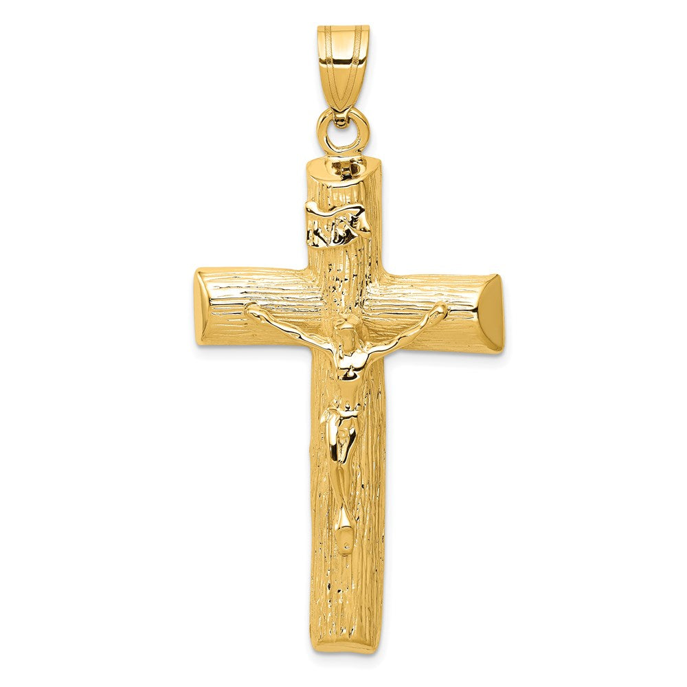 14k Yellow Gold 30 mm Jesus Crucifix Charm (6.62 grams)