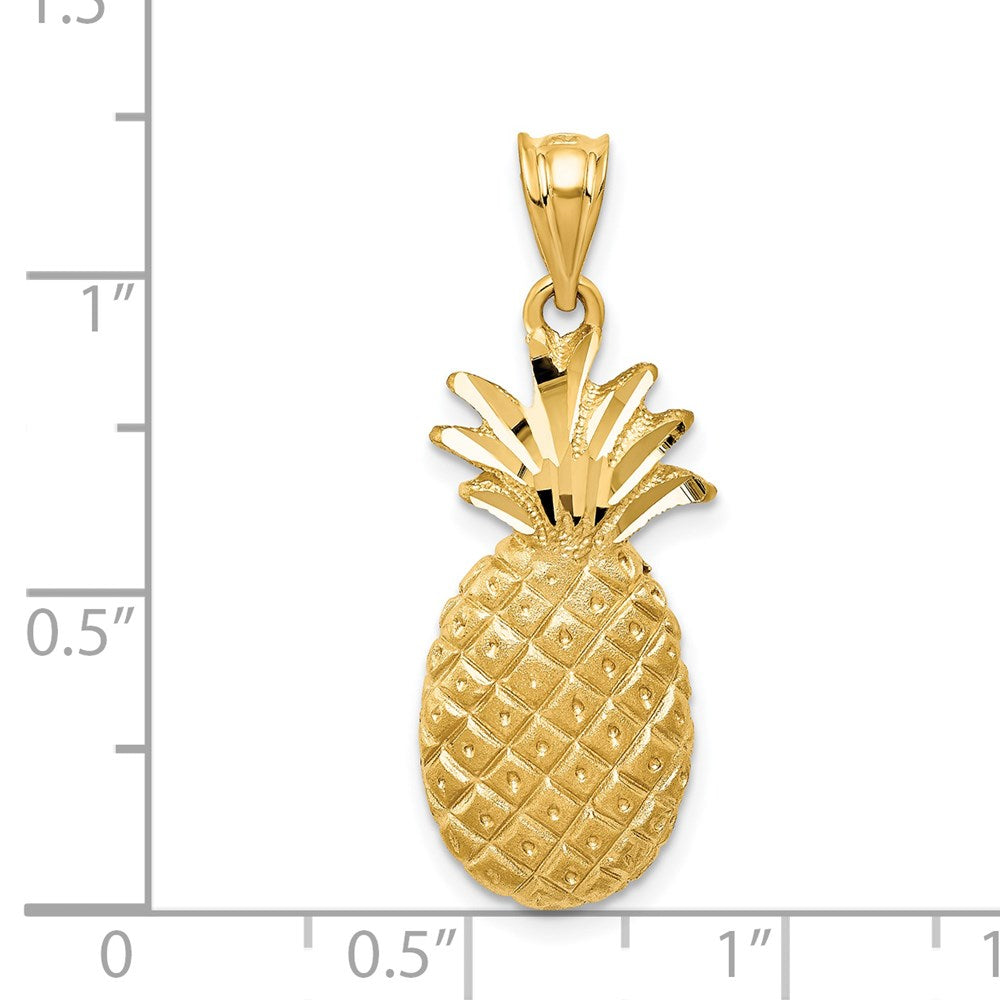 14k Yellow Gold 11 mm Pineapple Charm (3.18 grams)