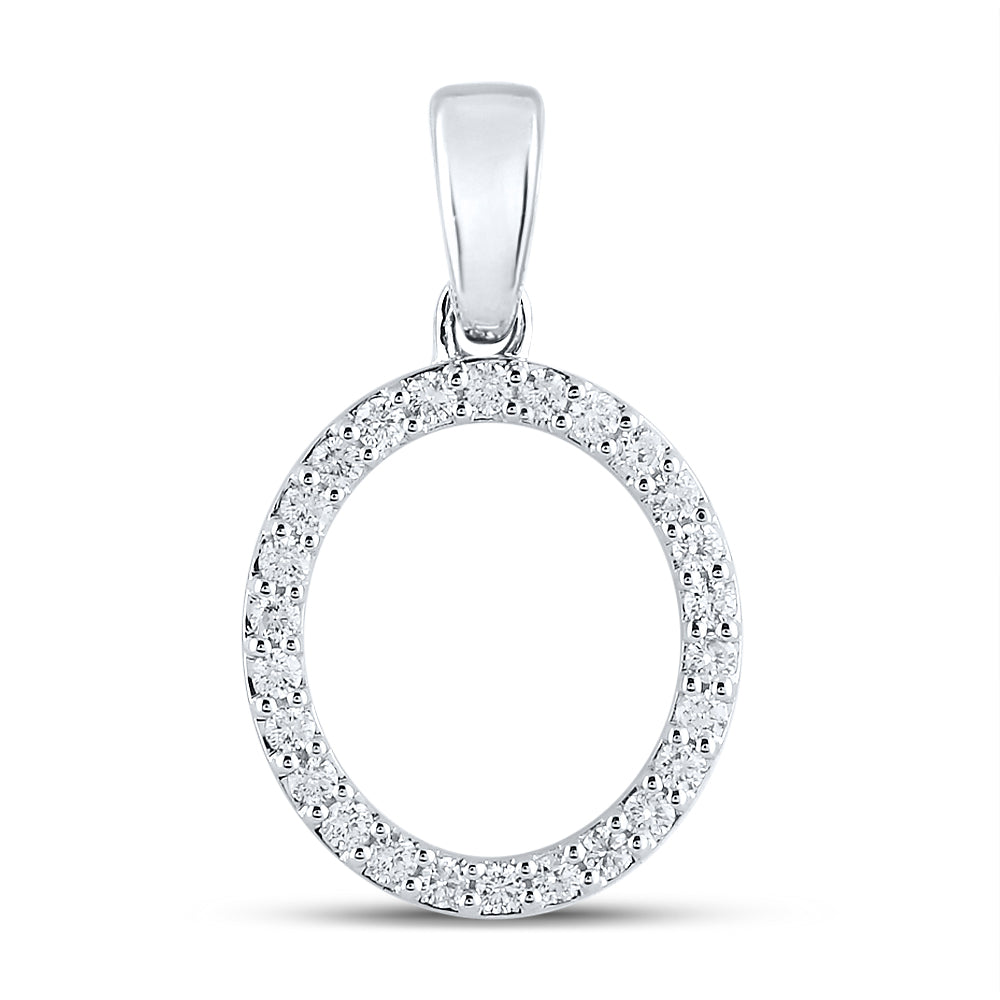 1/5Ct-Dia Cn Ladies Initial "O" Pendant (1.07 grams)