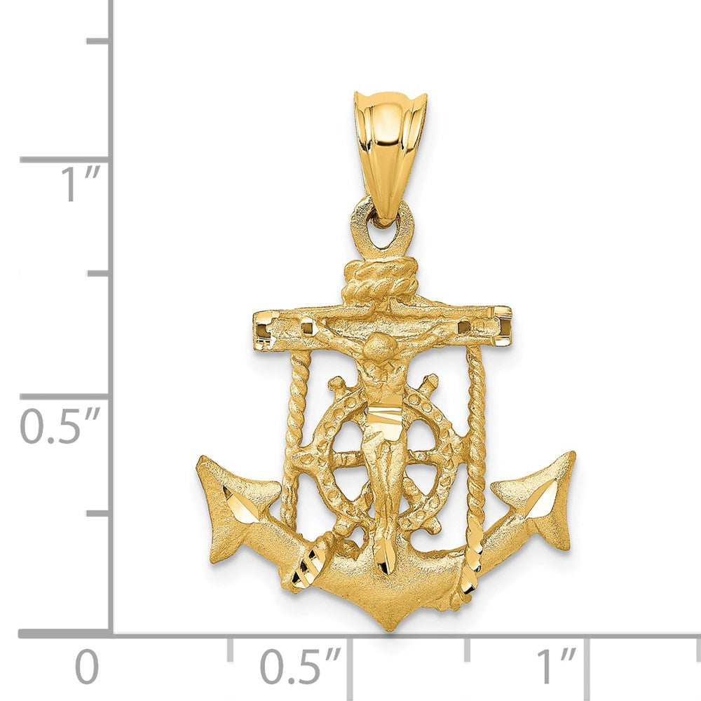 14k Yellow Gold 20 mm Mariners Cross Pendant (2.14 grams)