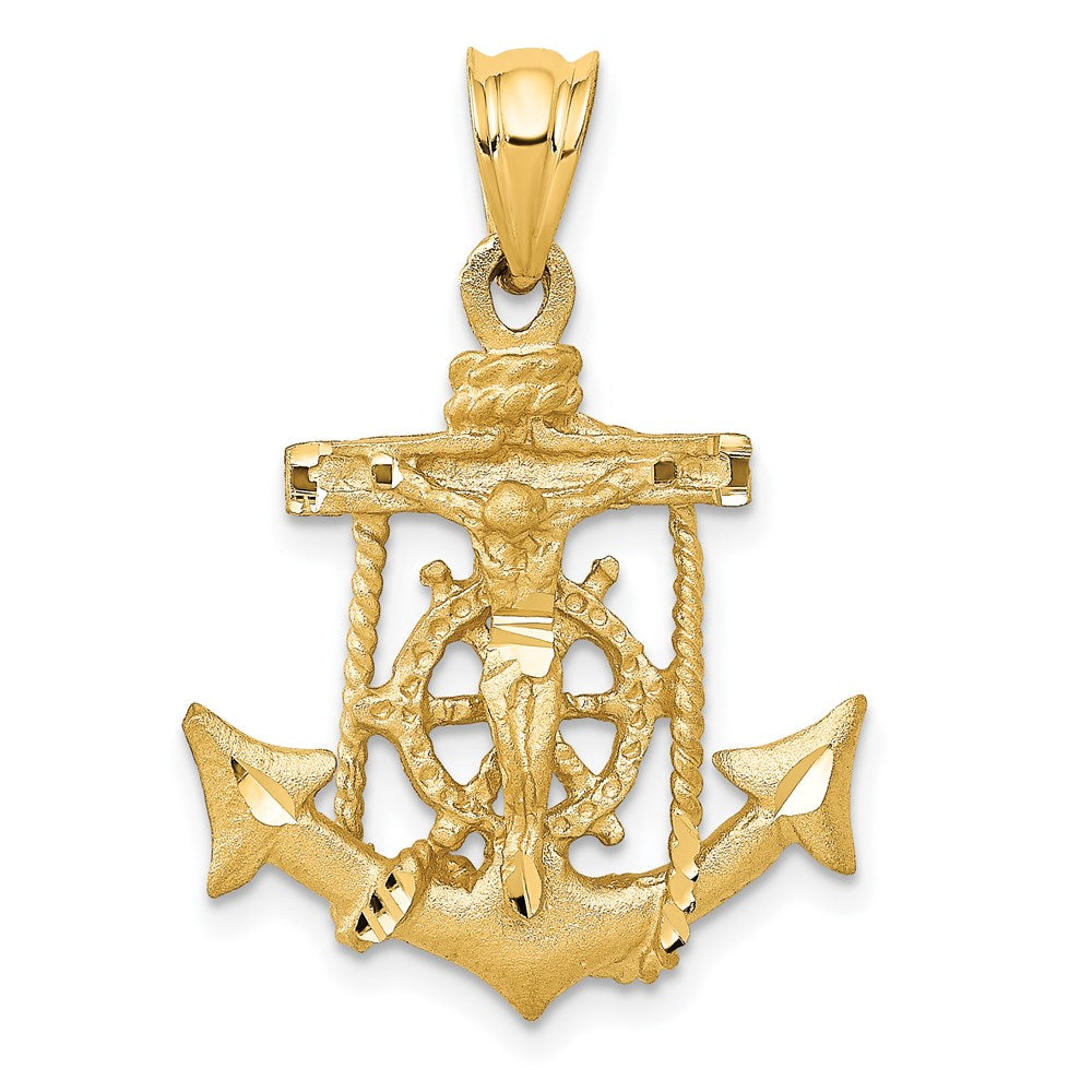 14k Yellow Gold 20 mm Mariners Cross Pendant (2.14 grams)