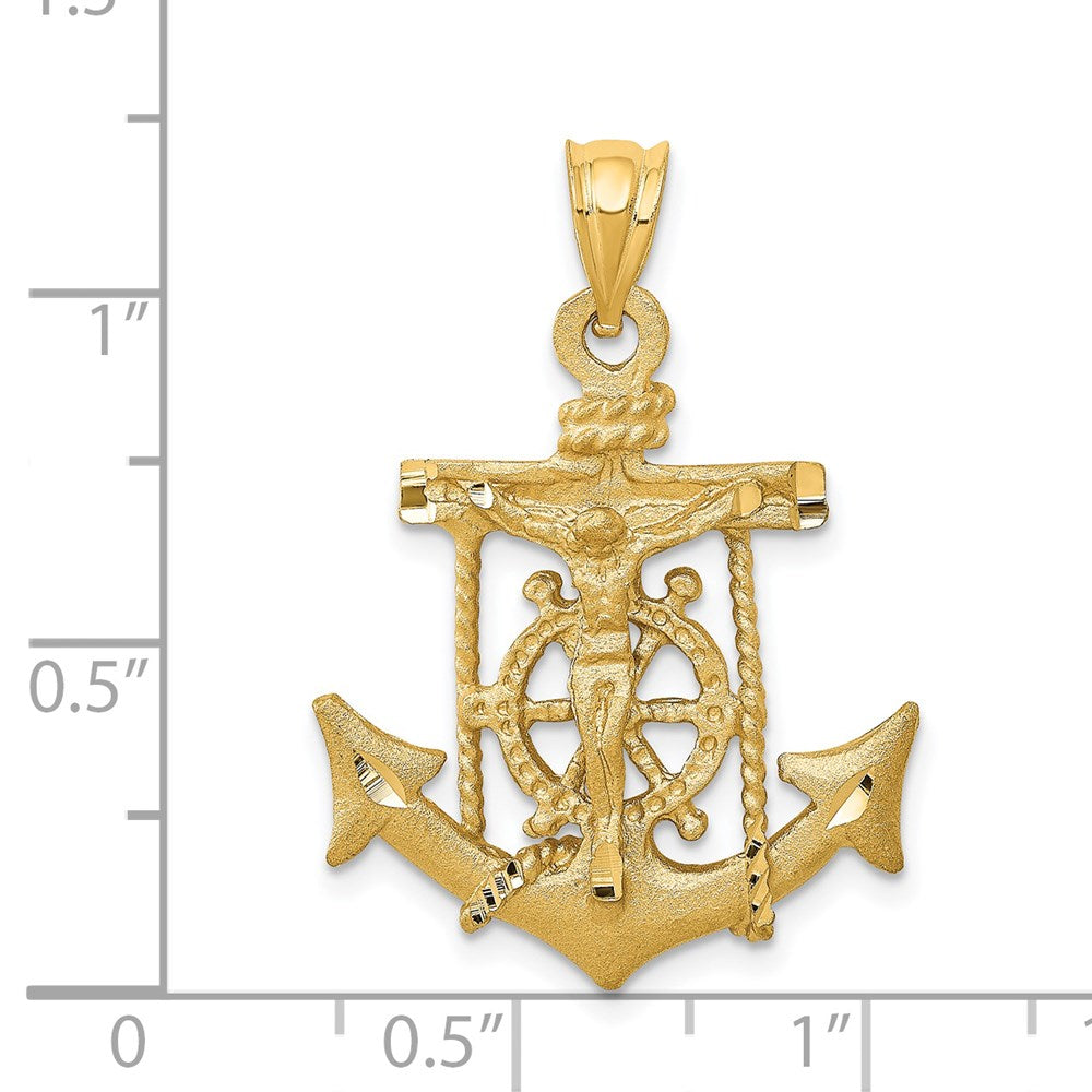 14k Yellow Gold 20 mm Mariners Cross Pendant (2.91 grams)