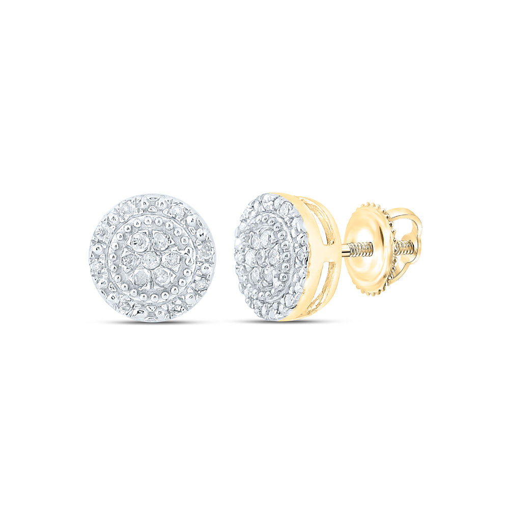 14Kt Yellow Gold 1/10Ct-Dia P3 Gift Round Earring (1.41 grams)