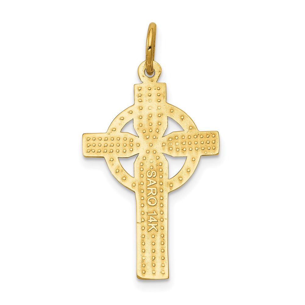 14k Yellow Gold 16 mm Celtic Cross Pendant (1.19 grams)