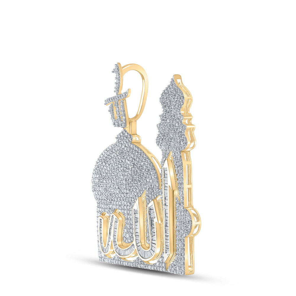 14Kt Yellow Gold 6 Ctw-Dia Nk Masjid Mens Charm (25.38 grams)