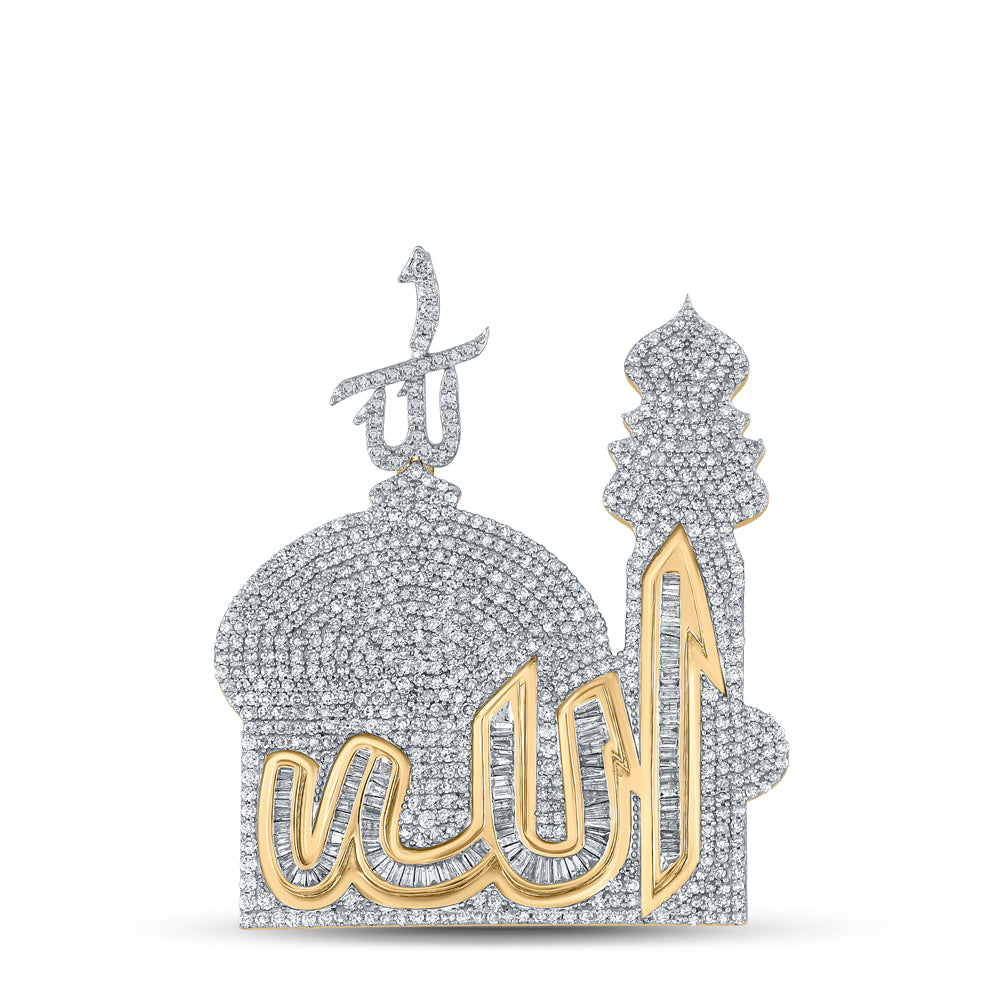 14Kt Yellow Gold 6 Ctw-Dia Nk Masjid Mens Charm (25.38 grams)