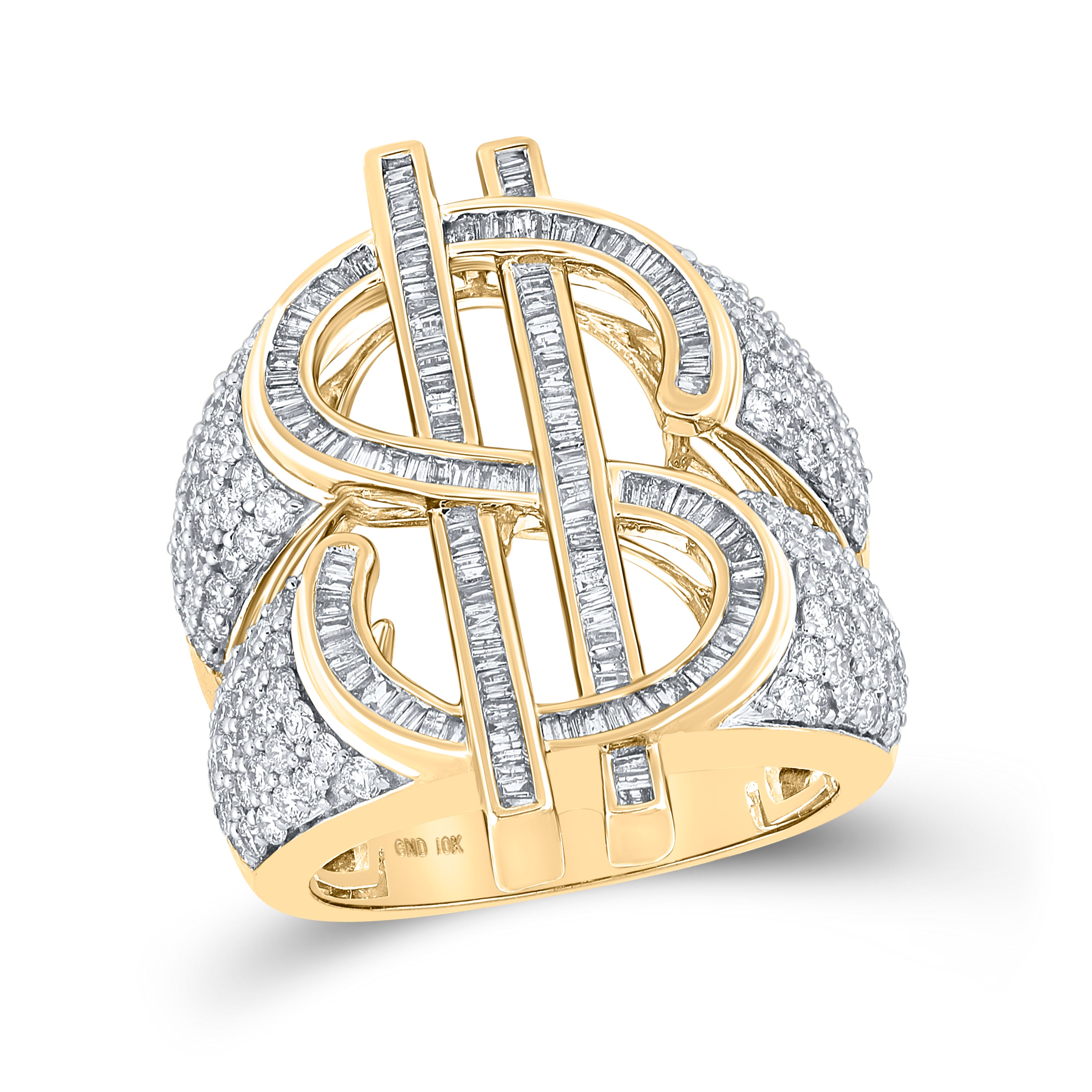 2 7/8Ctw-Dia Nk Dollar Mens Ring (7.75 grams)