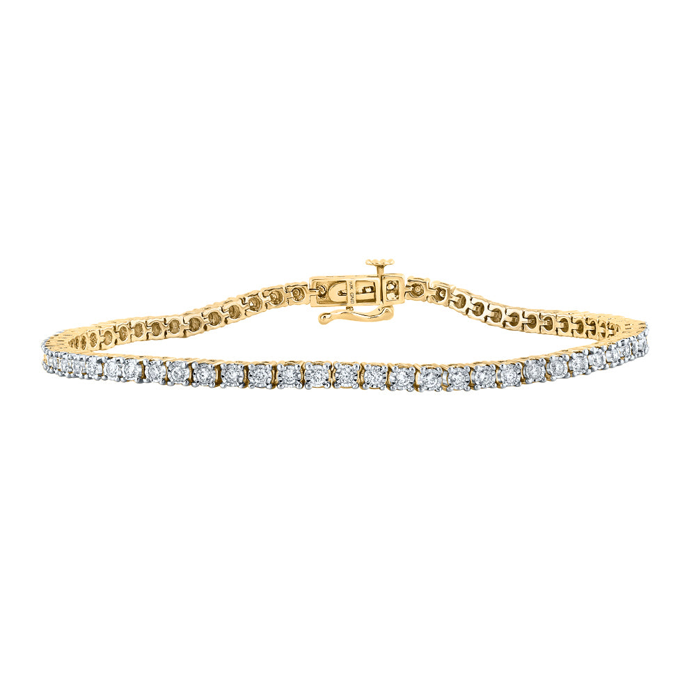 1 1/4Ctw-Dia Nk Fanuk Mens Bracelet (8 Inch) (11.09 grams)