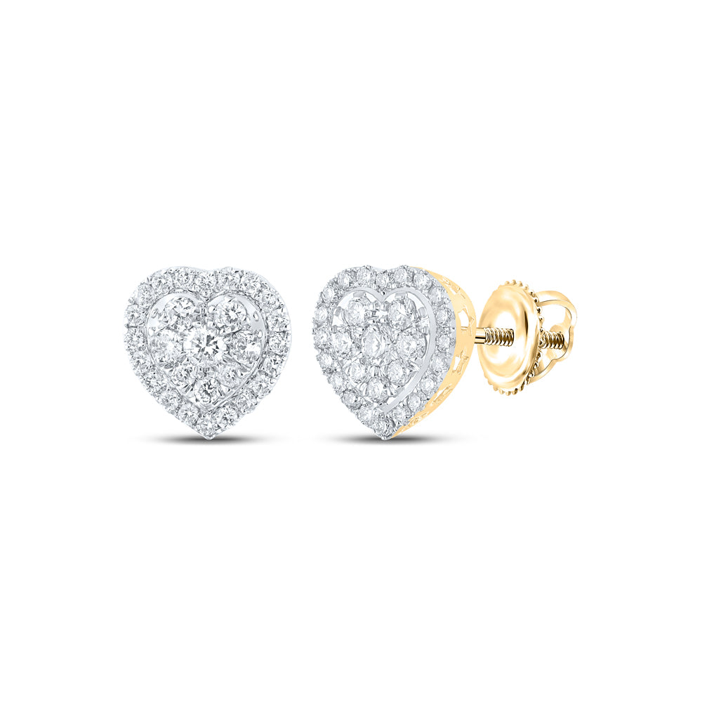 3/4Ctw-Dia Cn Heart Earring (1.89 grams)