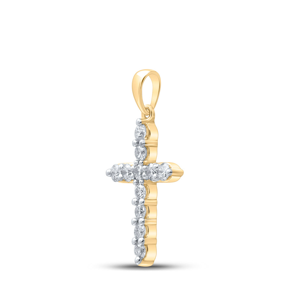 1/2Ctw-Dia Cn Cross Pendant (1.29 grams)