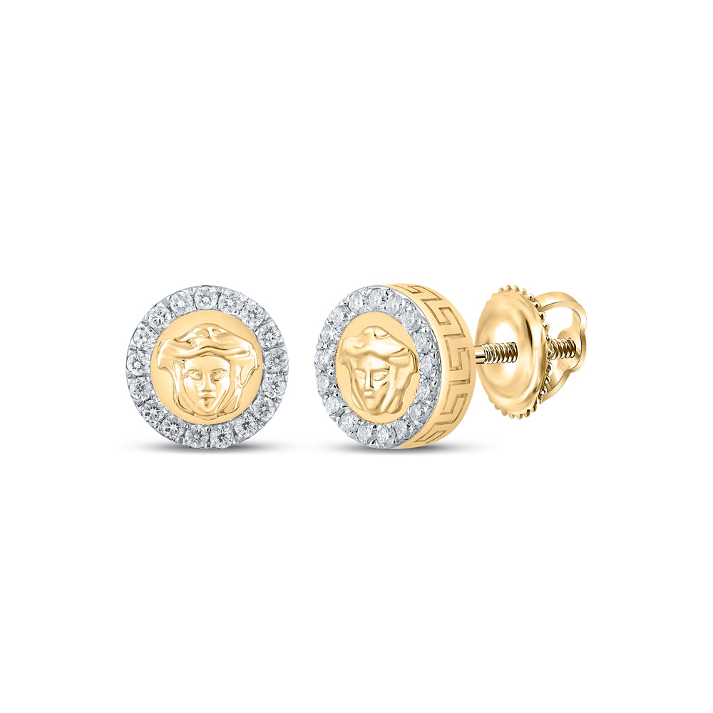 10Kt Yellow Gold 3/8Ctw-Dia Cn Round Earring (3.48 grams)