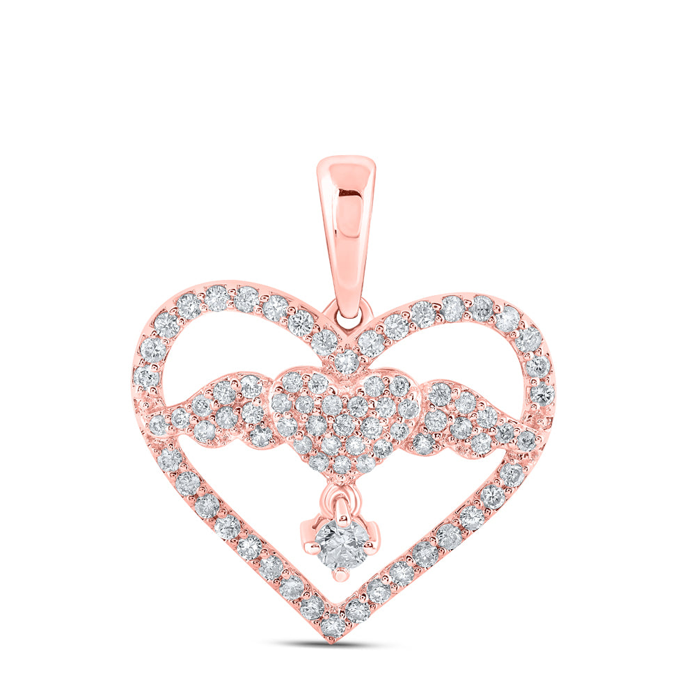 5/8Ctw-Dia Cn Heart Pendant (2.53 grams)