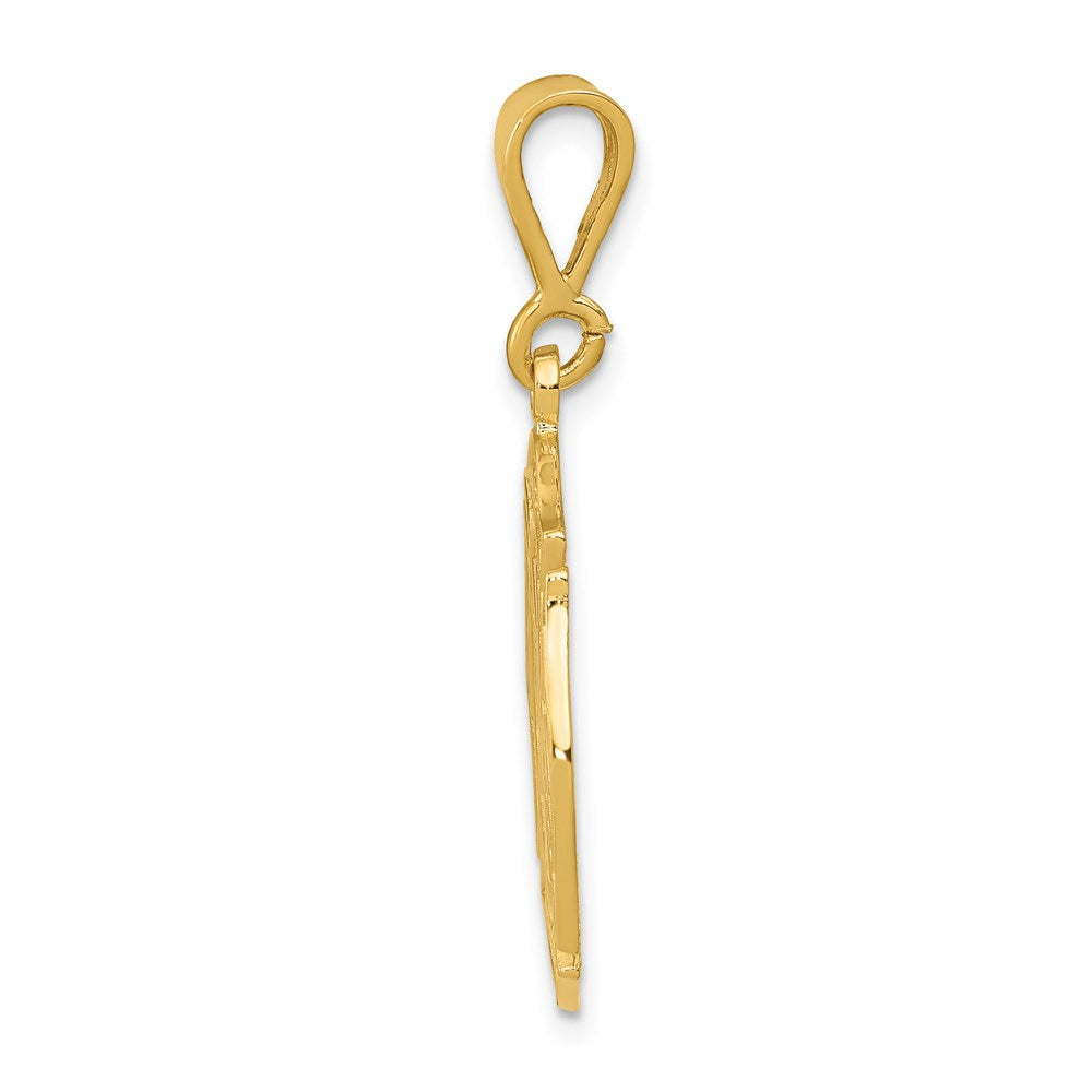 14k Yellow Gold 19.5 mm FIRE RESCUE Pendant (3.09 grams)
