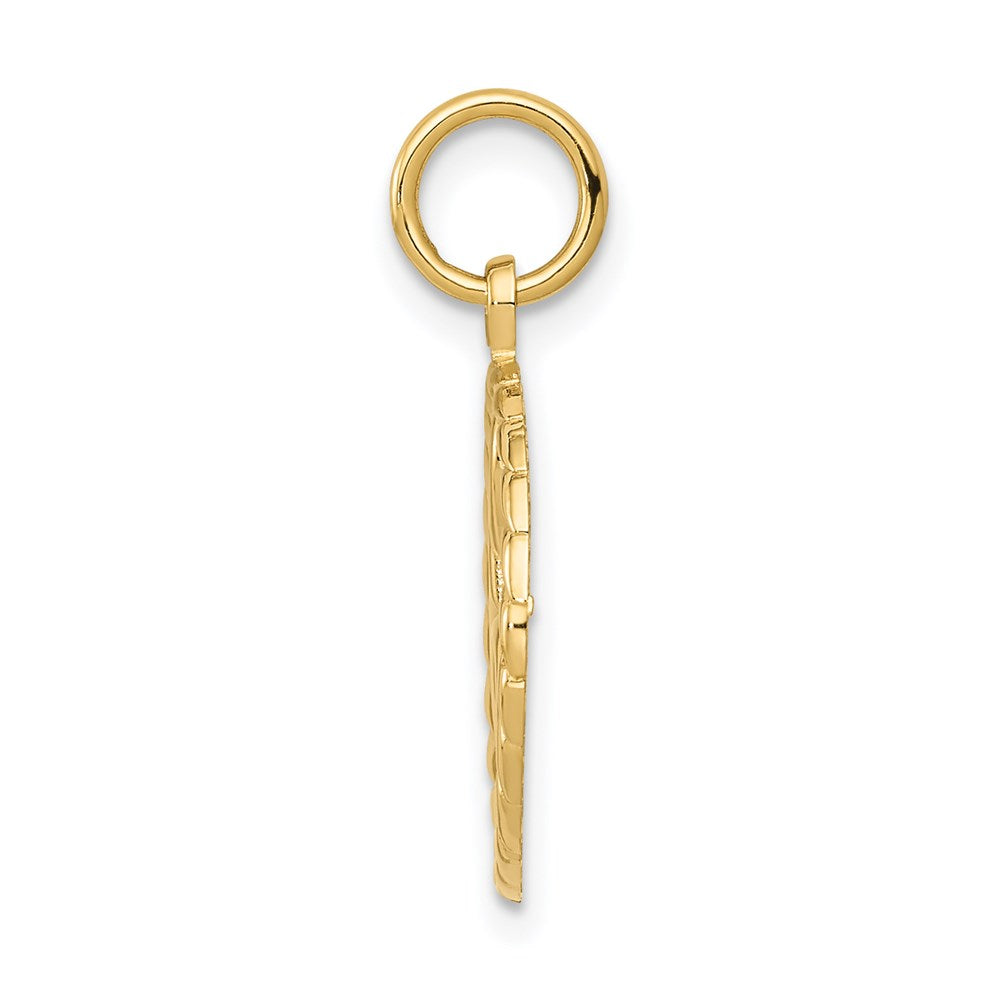 14k Yellow Gold 15 mm Treble Clef Charm (0.82 grams)