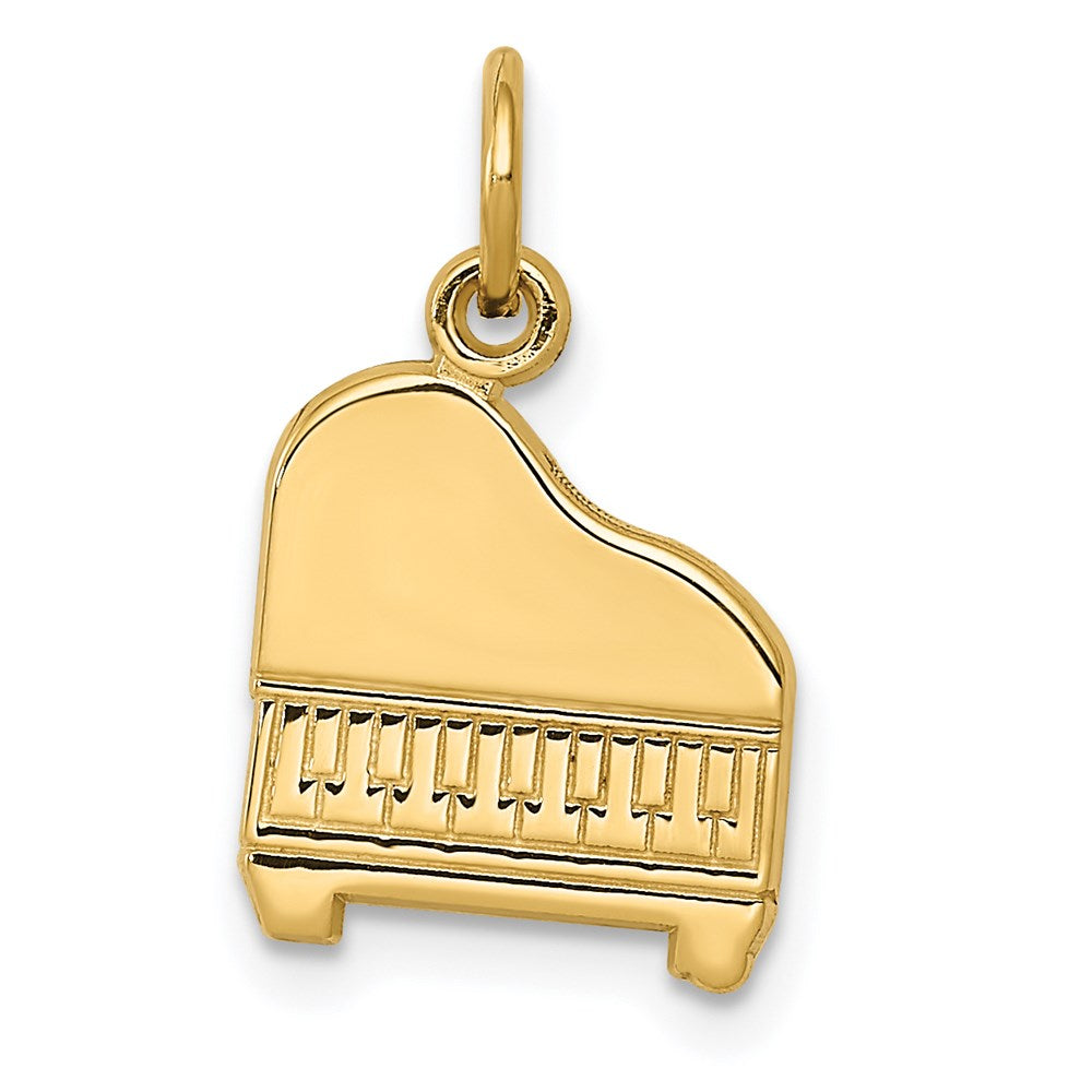 14k Yellow Gold 11 mm Piano Charm (1.19 grams)