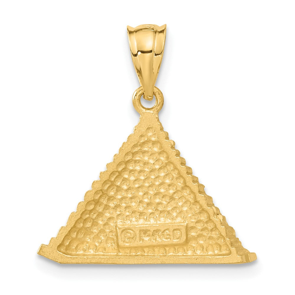 14k Yellow Gold 20 mm Pyramid Charm (2.42 grams)