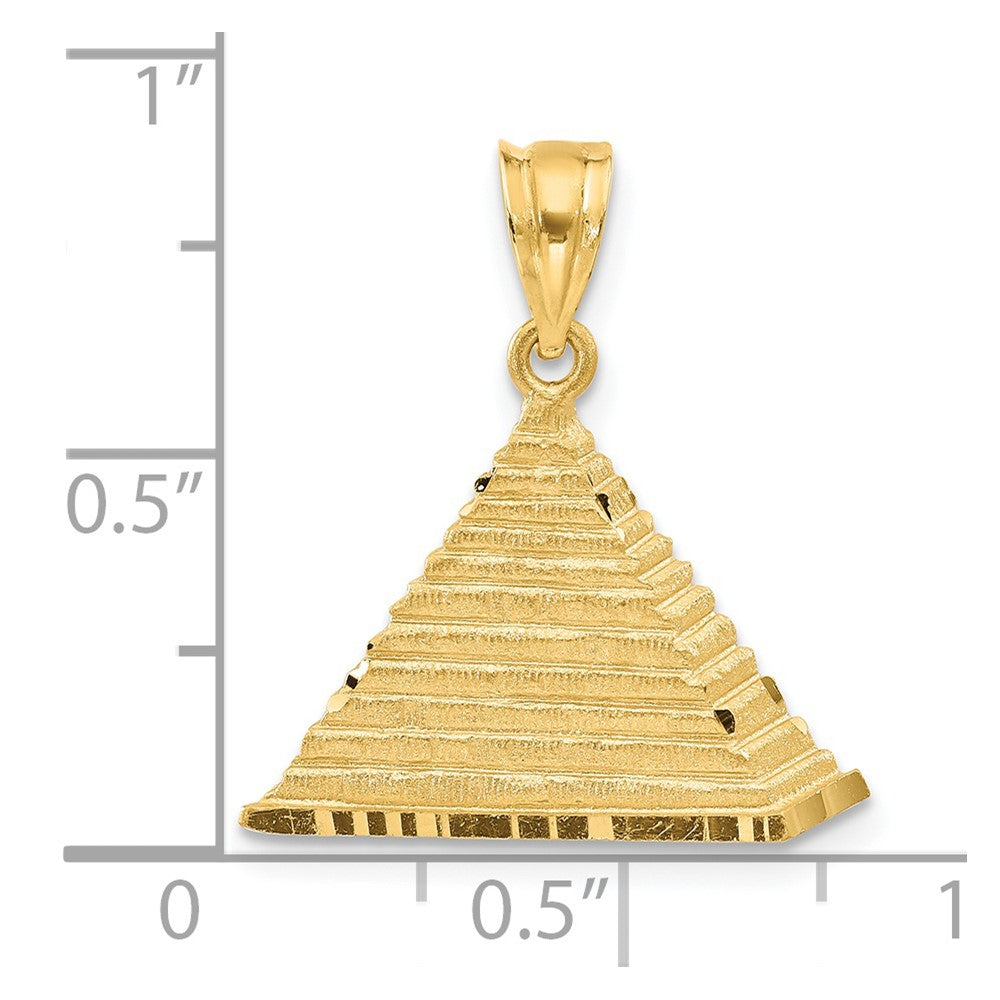 14k Yellow Gold 20 mm Pyramid Charm (2.42 grams)